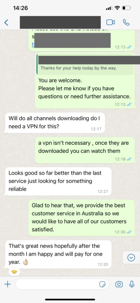 Confirm your subscription renewal through WhatsApp